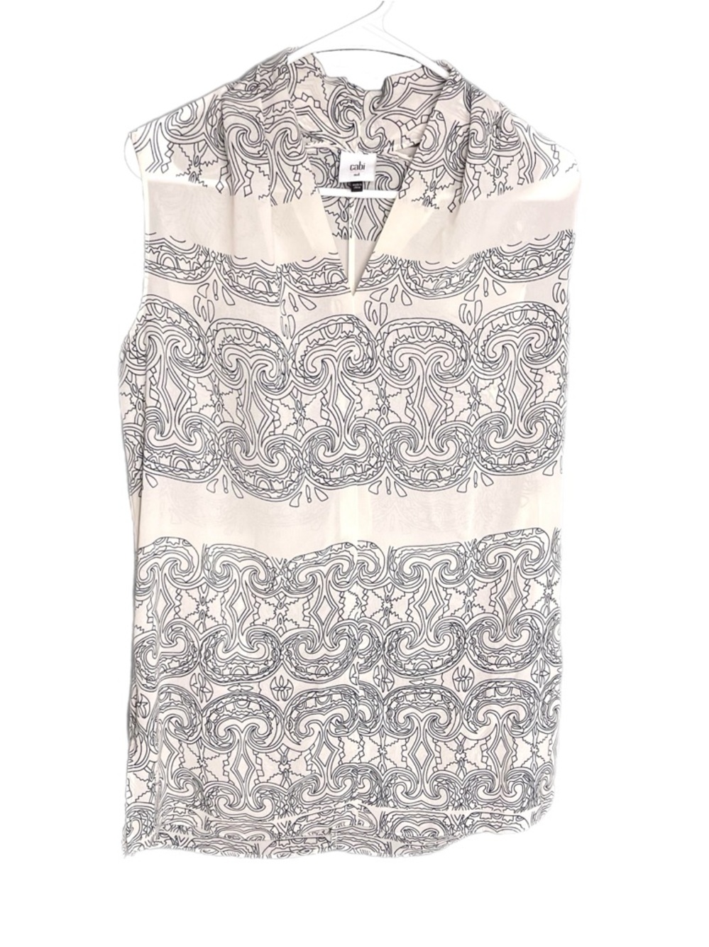 Cabi Sleeveless Sheer Blouse Women’s Size Medium